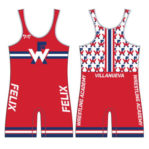 Felix Wrestling Academy Red Custom Singlet