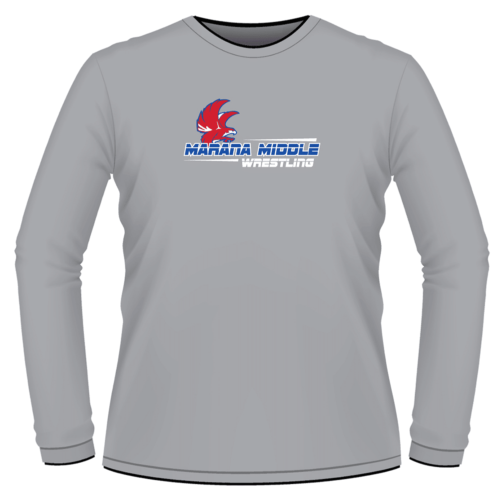 Marana Middle School Custom Grey Long Sleeve T-Shirt