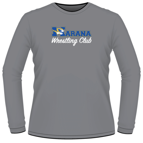 Marana Wrestling Club Custom Grey Long Sleeve T-Shirt