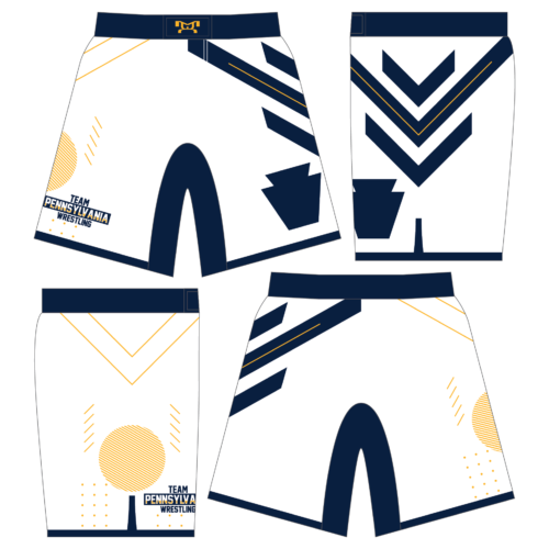 Team Pennsylvania Custom WHITE Fight Shorts 2024