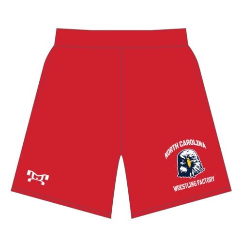 North Carolina Wrestling Factory Custom Red Mesh Shorts