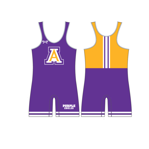 Purple Eagles Wrestling Academy Men's Purple Custom Singlet