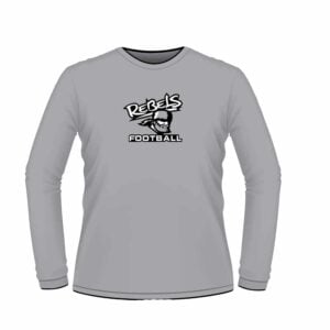 Rebels Football Custom Grey Long Sleeve T-Shirt