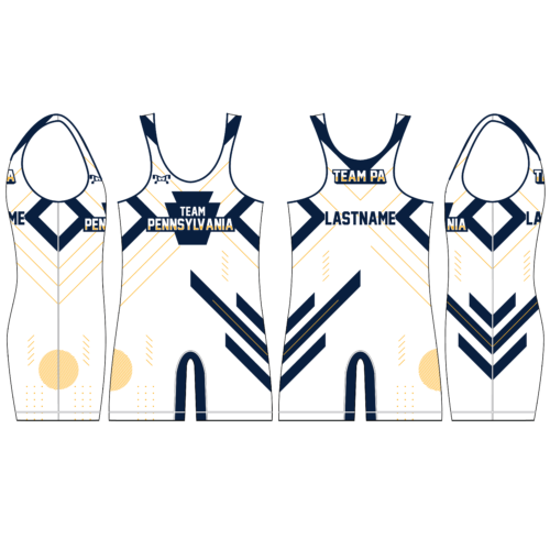 Team Pennsylvania Wrestling Custom WHITE Singlet 2024
