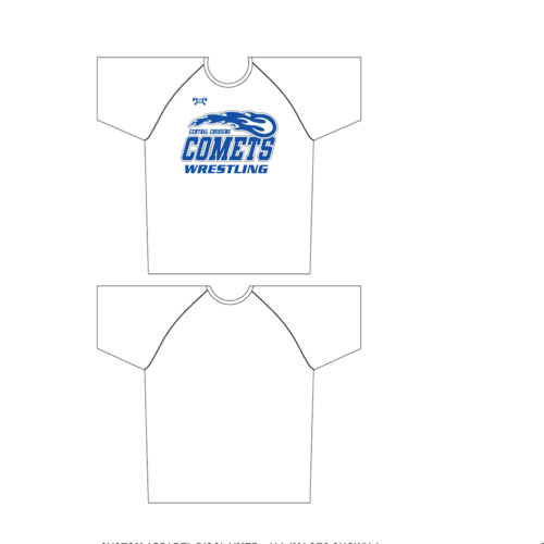 Central Crossing Custom Sublimated Comets White Dri-Fit T-Shirt