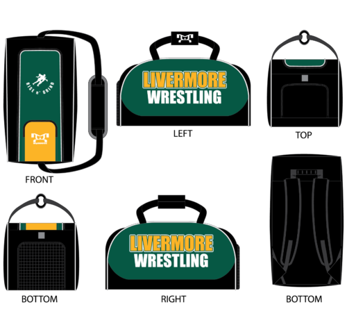 Livermore Wrestling Custom Conversion Duffel Bag  2023