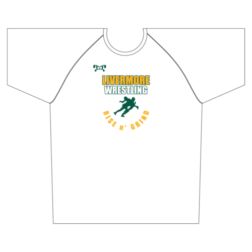 Livermore Wrestling  Sublimated White Dri-Fit T-Shirt  2023