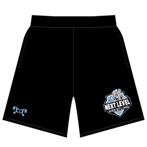 Next Level Wrestling Club Custom Black Mesh Shorts