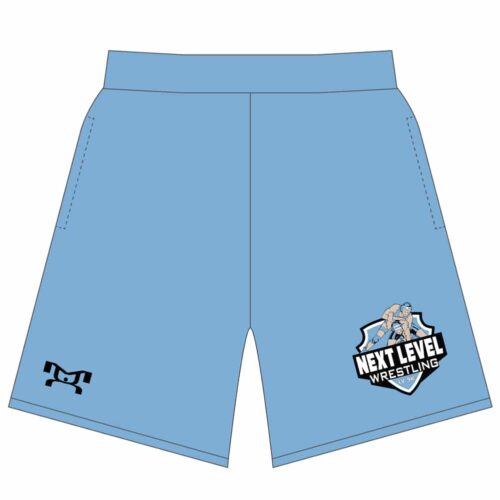 Next Level Wrestling Club Custom Black Mesh Shorts - Image 2