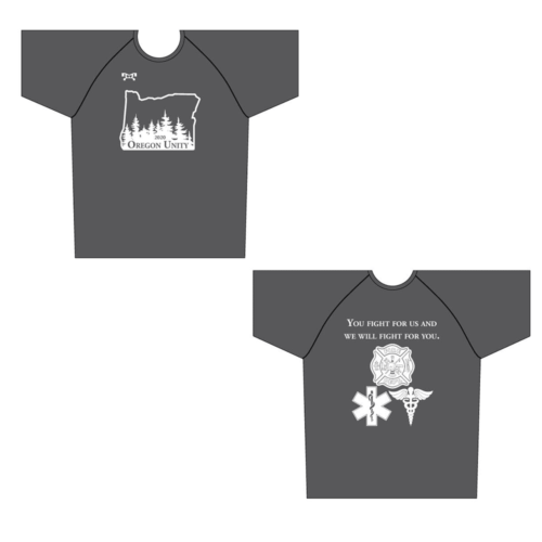 Oregon Custom grey Short Sleeve Dri-Fit Shirt