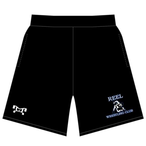 REEL Wrestling Club Custom Black  Mesh Shorts
