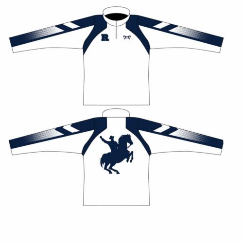 Roosevelt High School Rough Riders Custom White  Quarter Zip