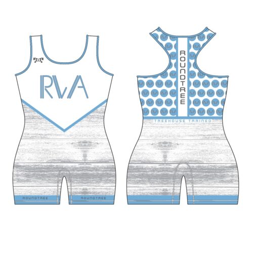 Roundtree Wrestling Academy Women's Custom White Singlet