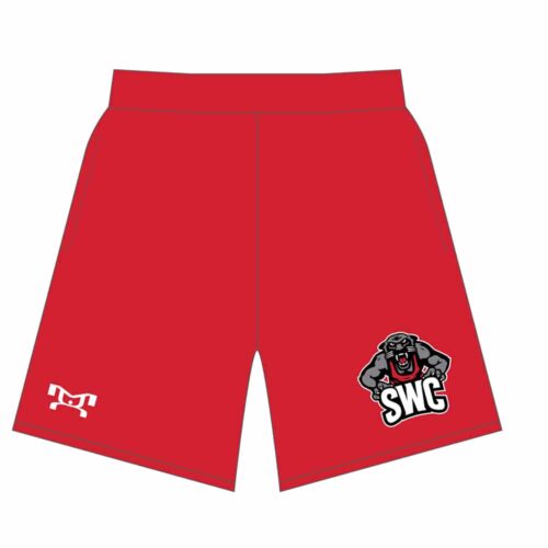 Springfield Wrestling Club Custom Red Mesh Shorts