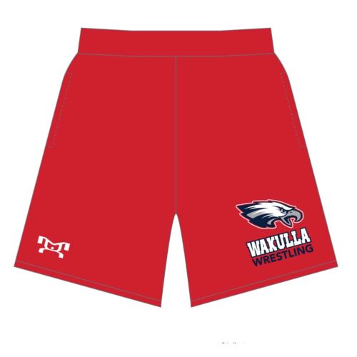 Wakulla High School Custom Red Mesh Shorts