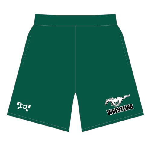 West Perry Mustangs Custom Green Mesh Shorts