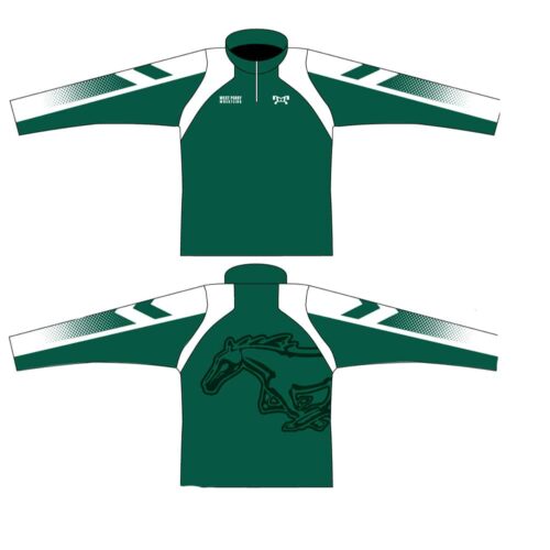 West Perry Mustangs Custom White  Quarter Zip
