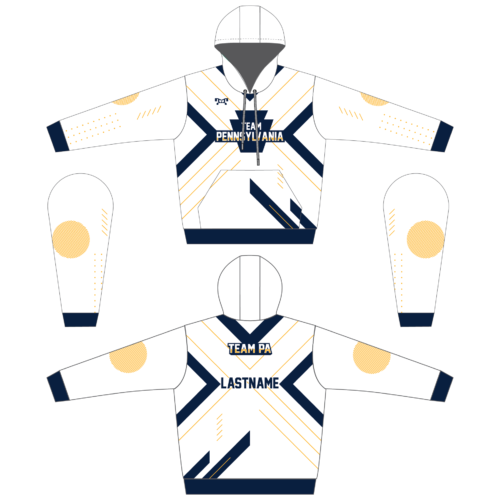 Team Pennsylvania Wrestling Custom WHITE Sublimated Hoodie 2024