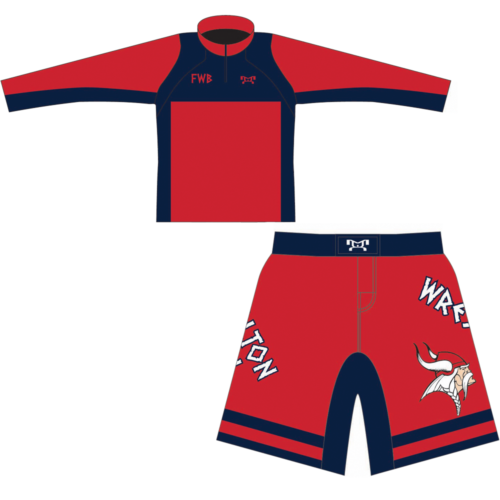 Fort Walton Beach Wrestling Custom Quarter-Zip Fight Short Combo Deal