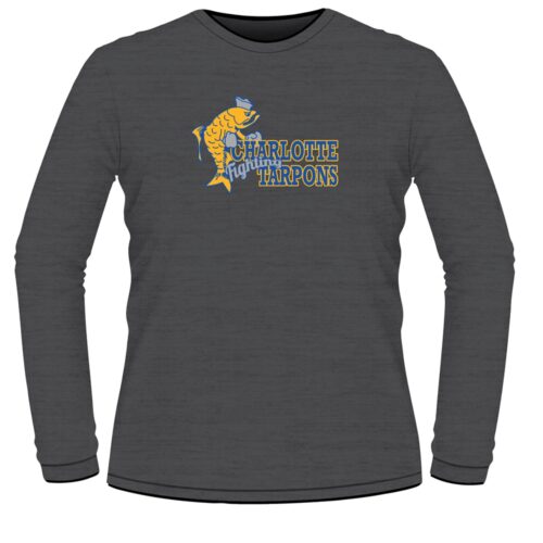 Charlotte High School Custom Grey Long Sleeve T-Shirt