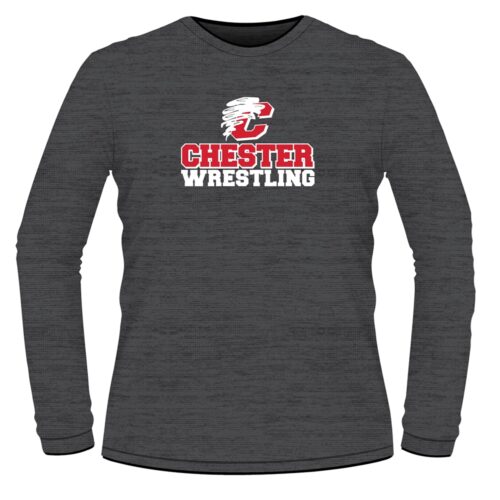 Chester High School Custom Grey Long Sleeve T-Shirt