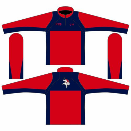 Fort Walton Beach Wrestling  Custom Navy/Red Quarter Zp