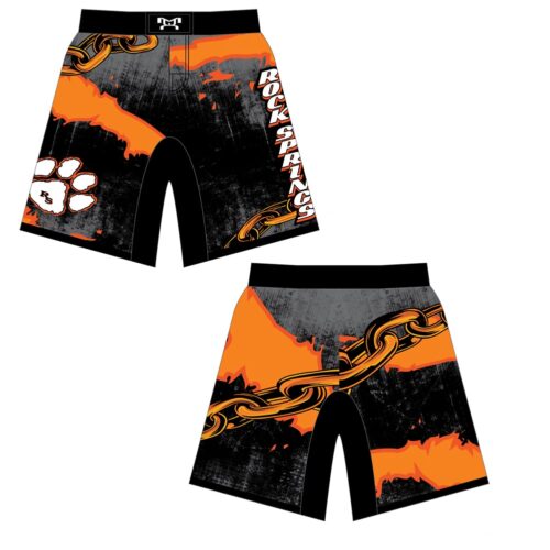 Rock Springs  Custom Wrestling Fight Shorts