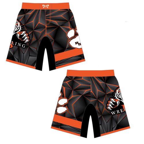 Rock Springs Custom Orange Wrestling Fight Shorts