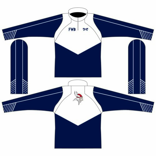 Fort Walton Beach Wrestling  Custom Navy/White Quarter Zp