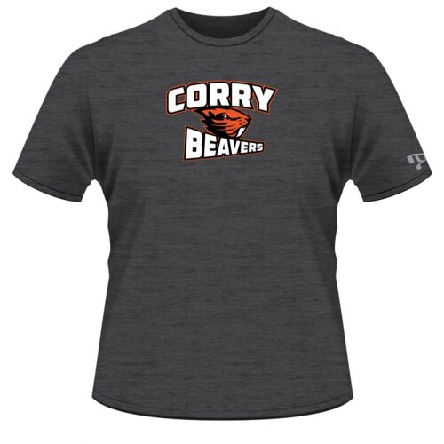 Corry Youth Custom Gray Short Sleeve T-Shirt