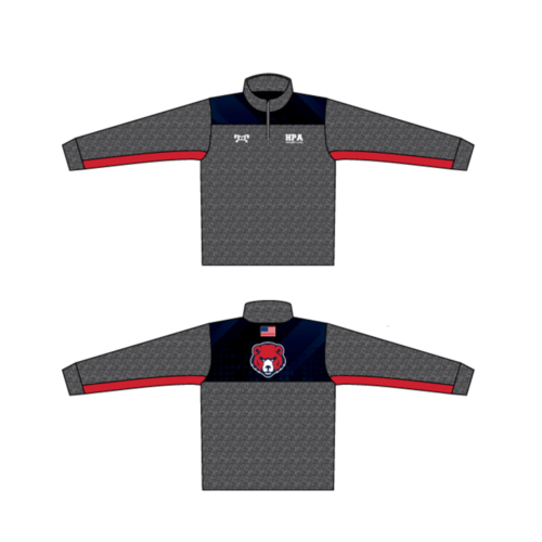 HPA Wrestling Custom Heathered Quarter Zip  (Heather fabric may vary in color & texture)