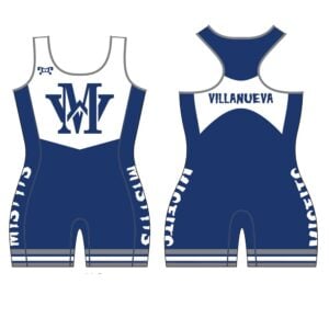 Misfits Wrestling Custom Women's Blue Singlet