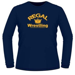 Regal Wrestling Custom Long Sleeve Navy T-Shirt