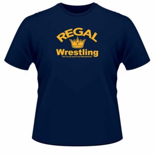 Regal Wrestling Custom Navy Short Sleeve T-Shirt