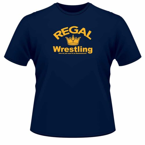 Regal Wrestling Custom Navy Short Sleeve T-Shirt