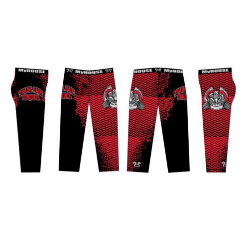 Spartan Barbell Custom Women's Red Leggings