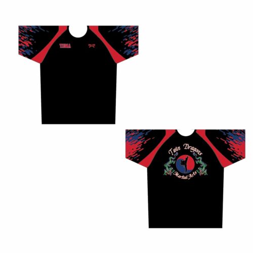 Twin Dragons Black Sleeve Shirt