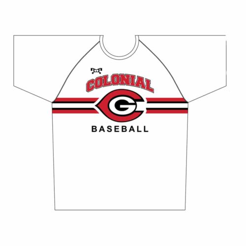 Colonial HS Baseball Custom Sublimated White Dri-Fit T-Shirt