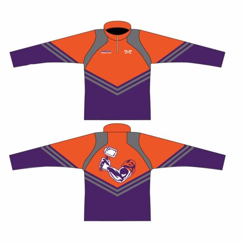 Danville HS Custom  Mens and Women's Orange and Purple  Quarter Zip