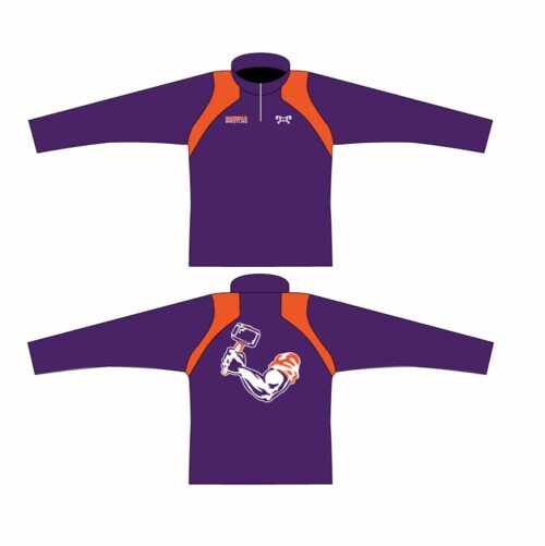 Danville HS Custom Purple Mens and Women's Quarter Zip