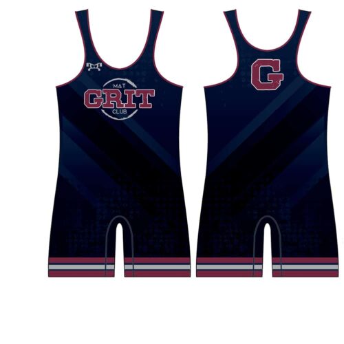 Grit Mat Club Blue Custom Mens Singlet