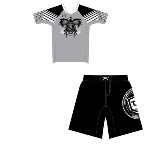 University of Grappling Custom Men's Grey Competition Fight Short Combo