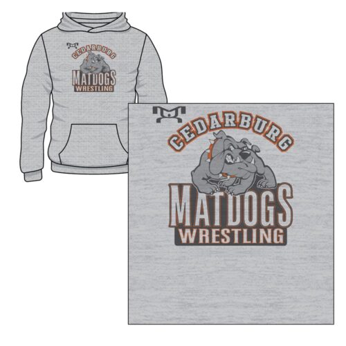 Cedarburg Matdogs Custom Grey Spot Sub Hoodie