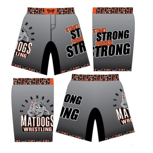 Cedarburg Matdogs Sublimated Fight Shorts