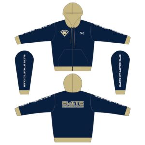 Elite Athletic Club Custom Navy Full Zip Hoodie