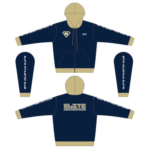 Elite Athletic Club Custom Navy Full Zip Hoodie