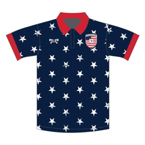 Elite Athletic Club Custom Navy Stars Polo Shirt