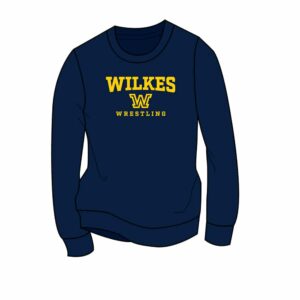 Wilkes University Custom Black Crew-Neck