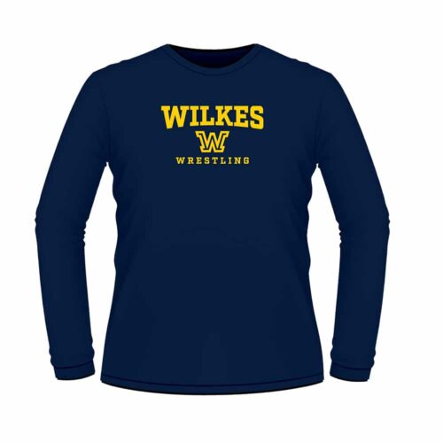 Wilkes University Long Sleeve Navy Custom T-Shirt