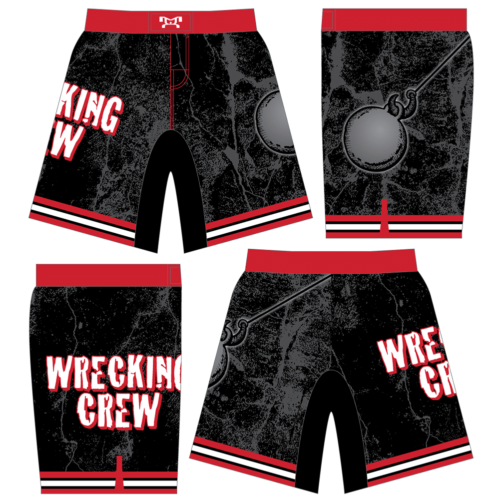 Wrecking Crew Wrestling Club Custom Black Fight Shorts